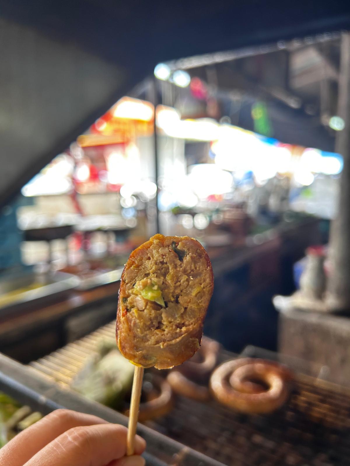 One of the many food that will be found at Doi Saket: A popular fresh sausage found throughout northern Thailand, it’s made with pork and packed with vibrant aromatics like lemongrass, galangal, garlic, and makrut lime leaves.