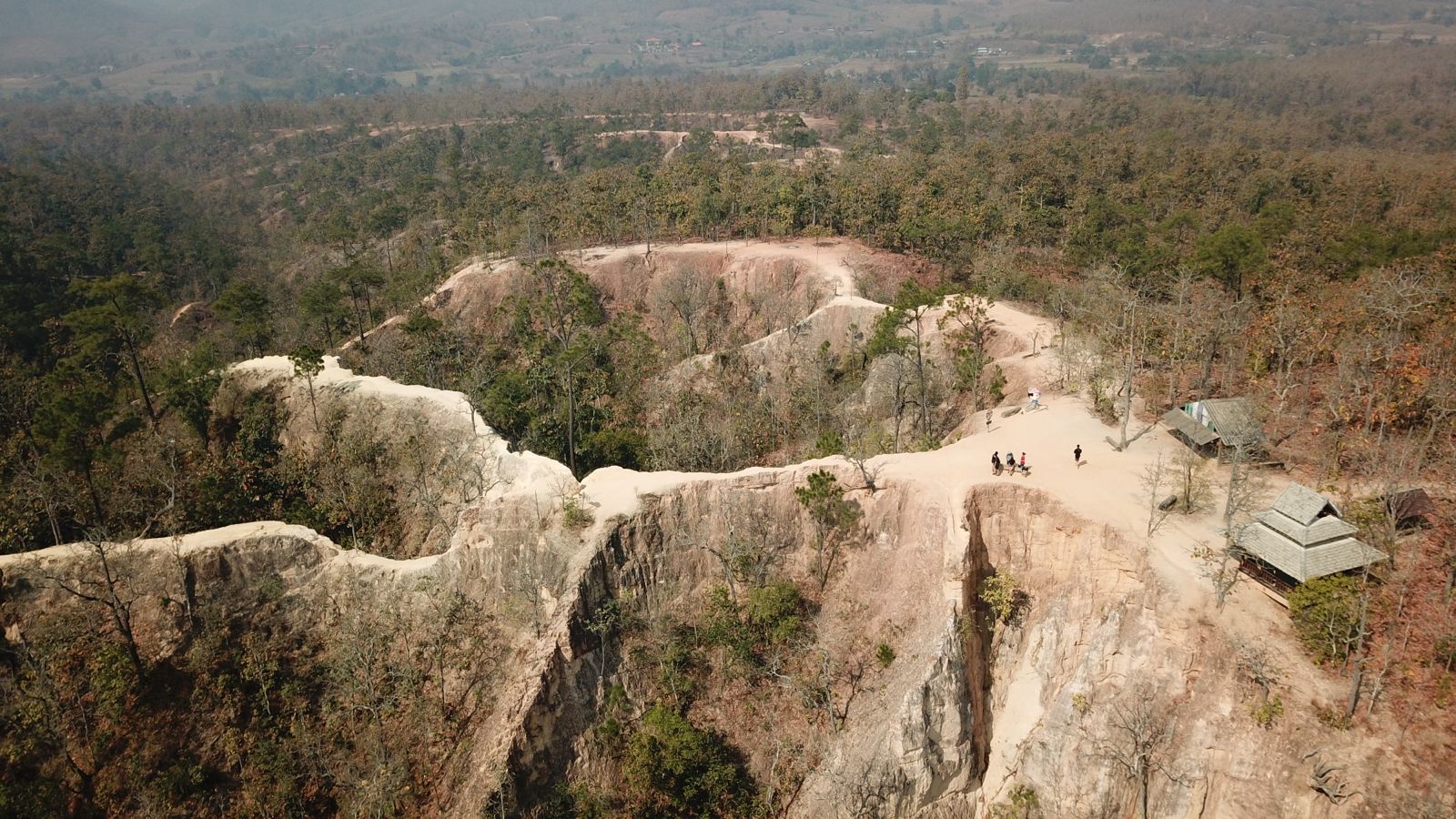 Stunning aerial view of Pai Canyon – capturing the dramatic ridges and breathtaking landscape from above