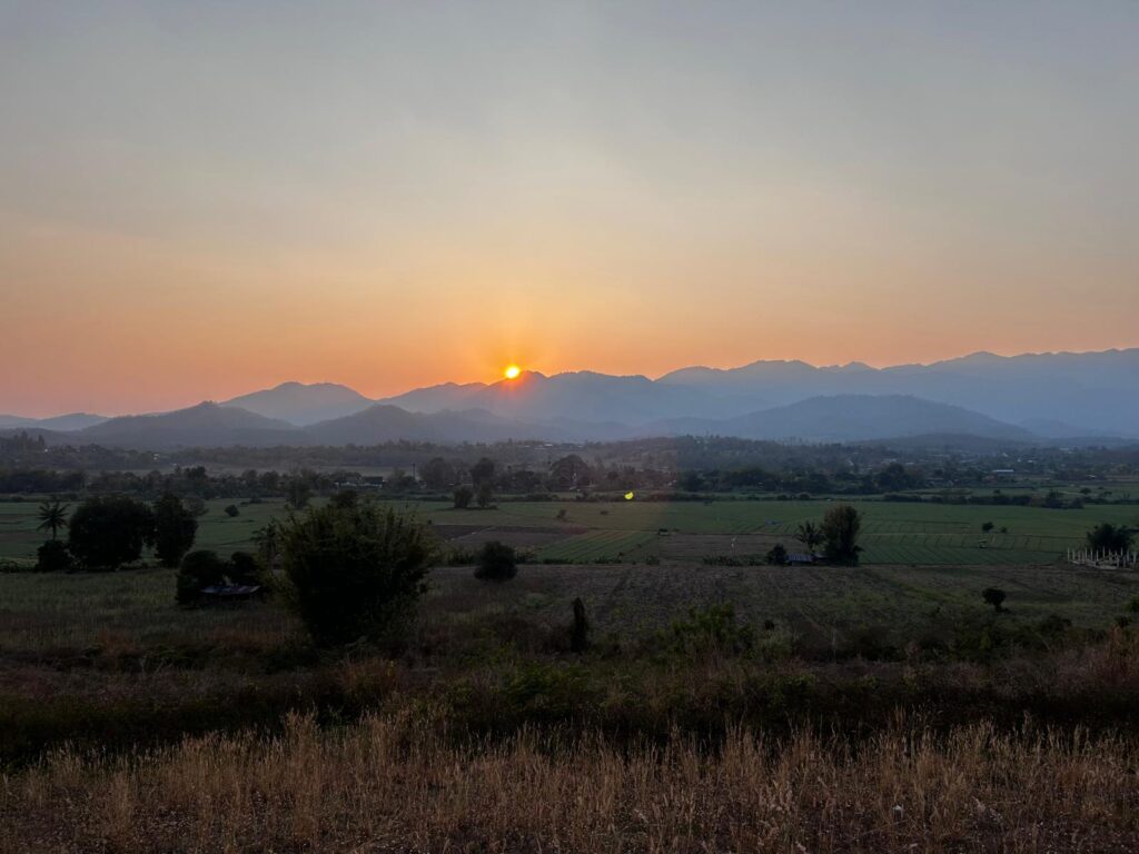 Beautiful Sunset view at Pai Two Huts